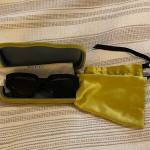 Gucci Black Sunglasses with Yellow Case